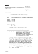 Diario de la 1459ª Sesión plenaria del Consejo Permanente