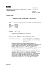 Giornale della 1460a Seduta plenaria del Consiglio permanente