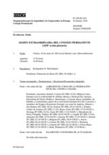 Diario de la 1458ª Sesión extraordinaria del Consejo Permanente