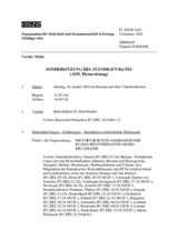 Journal der 1458. Sondersitzung des Ständigen Rates