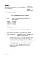 Diario de la 1456ª Sesión plenaria del Consejo Permanente