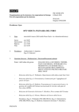 Giornale della 1072a Seduta plenaria del Foro di cooperazione per la sicurezza