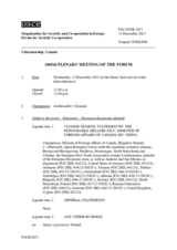 Journal of the 1065th Plenary Meeting of the Forum for Security Co-operation