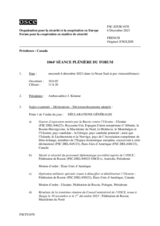 Journal de la 1064ème séance plénière du Forum