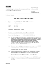 Giornale della 1064a Seduta plenaria del Foro di cooperazione per la sicurezza