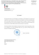 Response by the Delegation of Liechtenstein to the Questionnaire on the Code of Conduct on Politico-Military Aspects of Security