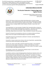 Statement by the Delegation of the United States of America on the Russian Federation’s ongoing aggression against Ukraine