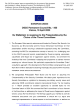 Statement by the Belgian EU Presidency in response to the presentation by the Chairs of the Three Committees