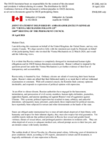 Statement by the Delegation of Canada, also on behalf of the United Kingdom and the United States of America, on the follow-up to the Vienna Mechanism invoked with regard to reports of arbitrary and unjust detentions in Russia