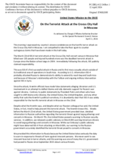 Statement by the Delegation of the United States of America on the barbaric terrorist attack against civilians in the Crocus city hall in the Moscow region
