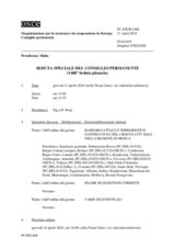 Giornale della 1468a Seduta speciale del Consiglio permanente