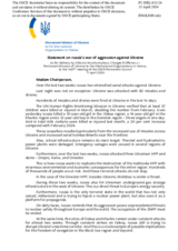 Statement by the Delegation of Ukraine on the Russian Federation’s ongoing aggression against Ukraine
