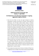 Statement by the Belgian EU Presidency on the Russian Federation’s ongoing aggression against Ukraine