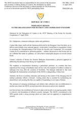 Opening session statement by the Delegation of Cyprus