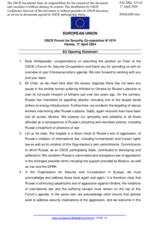 Opening session statement by the Belgian EU Presidency