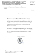 Response by the Delegation of Denmark to the Questionnaire on Anti-Personnel Mines and Explosive Remnants of War Response by the Delegation of Denmark to the Questionnaire on Anti-Personnel Mines and Explosive Remnants of War