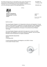 Response by the Delegation of the United Kingdom to the Questionnaire on Participating States’ Policy and/or National Practices and Procedures for the Export of Conventional Arms and Related Technology Response by the Delegation of the United Kingdom to the Questionnaire on Participating States’ Policy and/or National Practices and Procedures for the Export of Conventional Arms and Related Technology