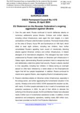 Statement by the Belgian EU Presidency on the Russian Federation’s ongoing aggression against Ukraine