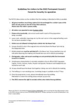 Guidelines for visitors to the Permanent Council