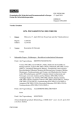 Journal der 1074. Plenarsitzung des Forums für Sicherheitskooperation