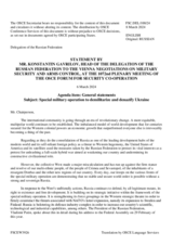 Presentation by the Delegation of the Russian Federation on the special military operation to denazify and demilitarize Ukraine