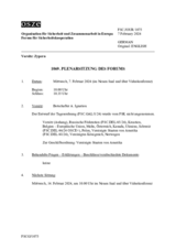 Journal der 1069. Plenarsitzung des Forums für Sicherheitskooperation