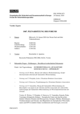 Journal der 1067. Plenarsitzung des Forums für Sicherheitskooperation