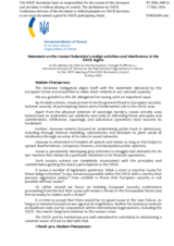 Statement by the Delegation of Ukraine on the Russian Federation’s malign activities and interference in the OSCE region