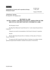 Permanent Council Decision No. 1481