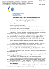 Statement by the Delegation of Ukraine on the Russian Federation’s ongoing aggression against Ukraine