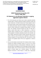 Statement by the Belgian EU Presidency on the Russian Federation’s ongoing aggression against Ukraine