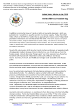 Statement by the Delegation of the United States of America on the World Press Freedom Day, observed on 3 May 2024