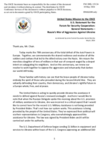 Statement by the Delegation of the United States of America on the Russian war of aggression against Ukraine