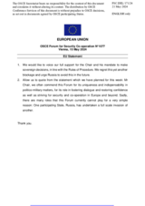 Statement by the Belgian EU Presidency on the draft agenda