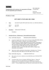 Giornale della 1075a Seduta plenaria del Foro di cooperazione per la sicurezza