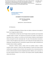 Statement by the Delegation of Ukraine on the Russian war of aggression against Ukraine