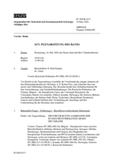 Journal der 1473. Plenarsitzung des Ständigen Rates 