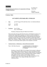 Giornale della 1472a Seduta plenaria del Consiglio permanente
