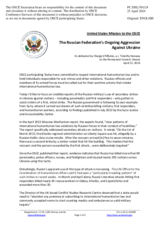 Statement by the Delegation of the United States of America on the Russian Federation’s ongoing aggression against Ukraine