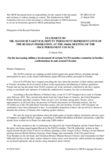 Statement by the Delegation of the Russian Federation on the increasing military involvement of certain NATO member States in yet more confrontation in and around Ukraine