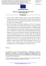 Statement by the Belgian EU Presidency on the draft agenda