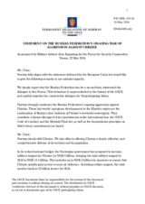 Statement by the Delegation of Norway on the draft agenda