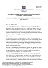 Statement by the Delegation of Norway on the Russian Federation’s ongoing aggression against Ukraine