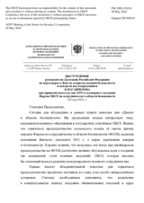 Выступление руководителя Делегации Российской Федерации на переговорах в Вене по вопросам военной безопасности и контроля над вооружениями К.Ю.Гаврилова