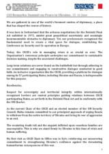 Remarks by OSCE Chair-in-Office Ian Borg at Summit on Peace in Ukraine, 15-16 June 2024