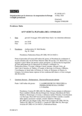 Giornale della 1473a Seduta plenaria del Consiglio permanente