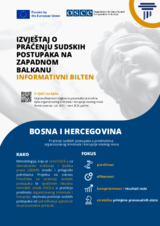 The Western Balkans Trial Monitoring Report Factsheet: Bosnia and Herzegovina