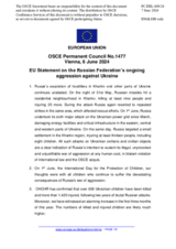 Statement by the Belgian EU Presidency on the Russian Federation’s ongoing aggression against Ukraine