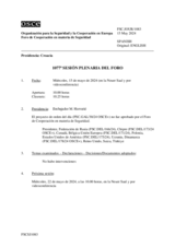 Diario de la 1077ª Sesión plenaria del Foro de Cooperación en materia de Seguridad