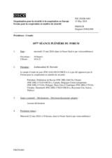 Journal de la 1077ème séance plénière du Forum pour la coopération en matière de sécurité